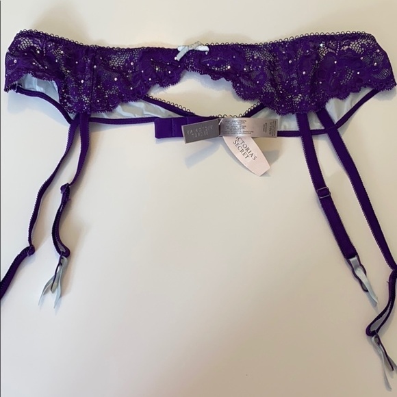 Victoria's Secret Other - Purple and blue lace adjustable garter belt VS Dream Angels